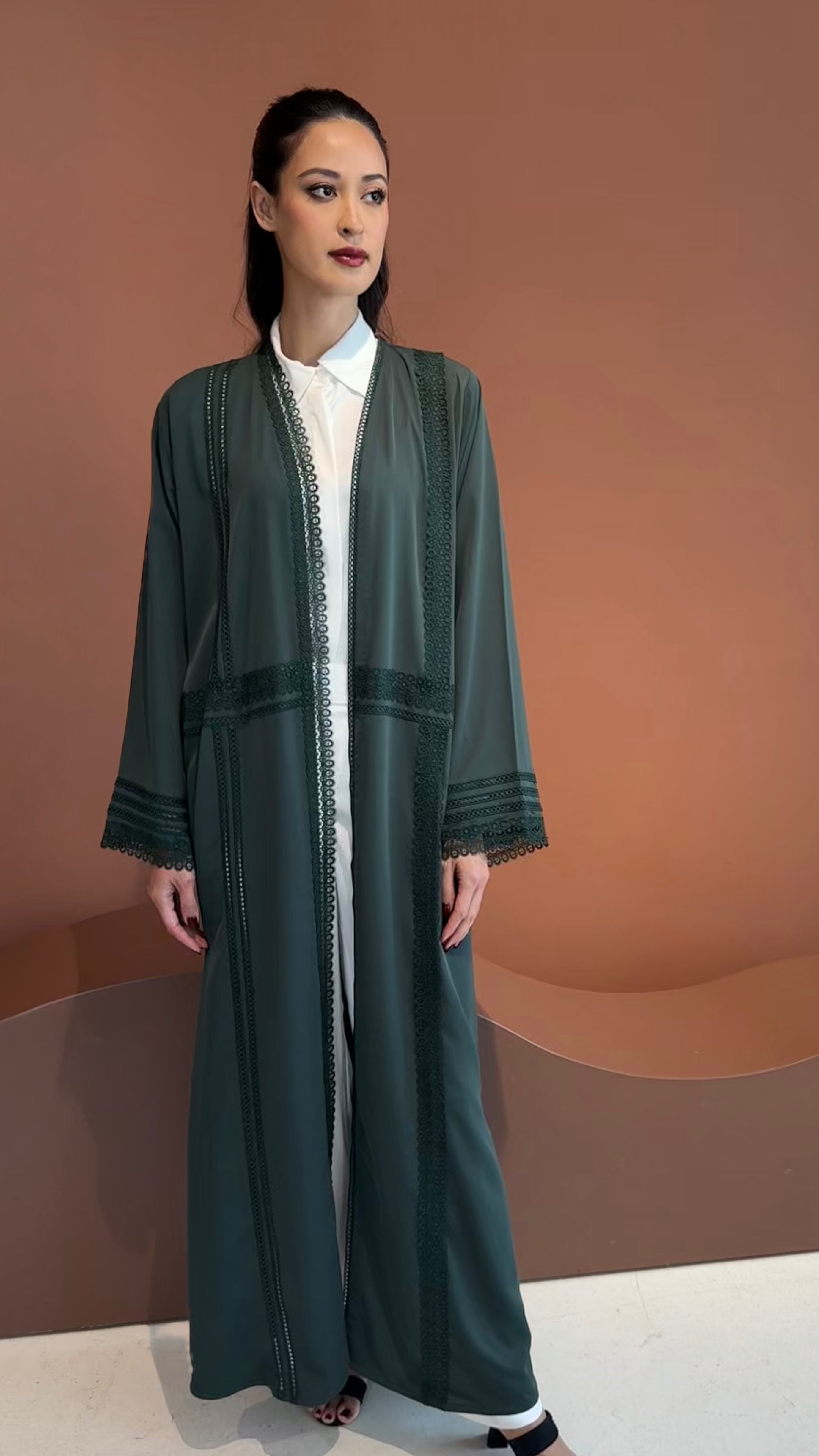 Moss sage abaya