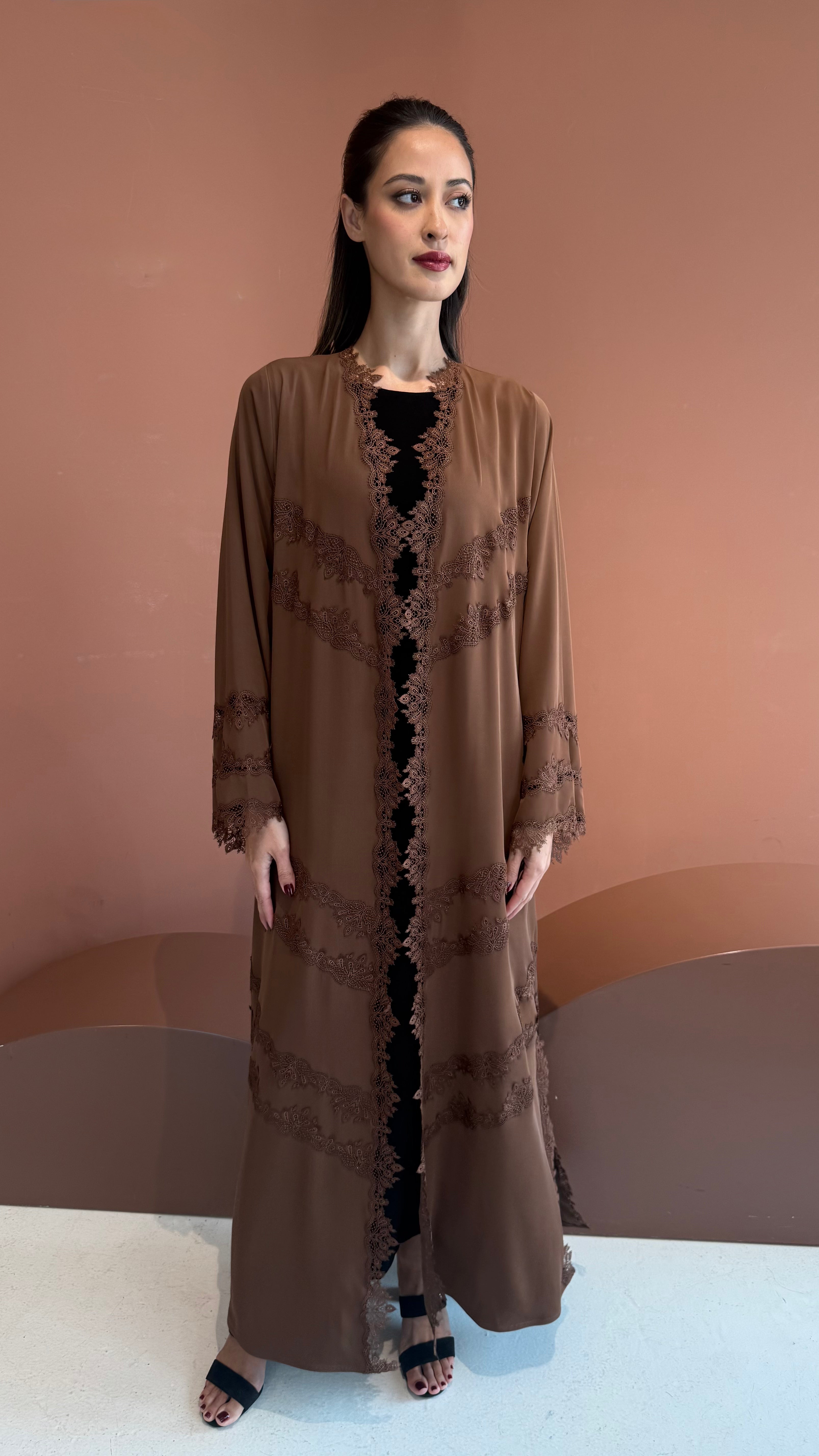 Mocha brown abaya