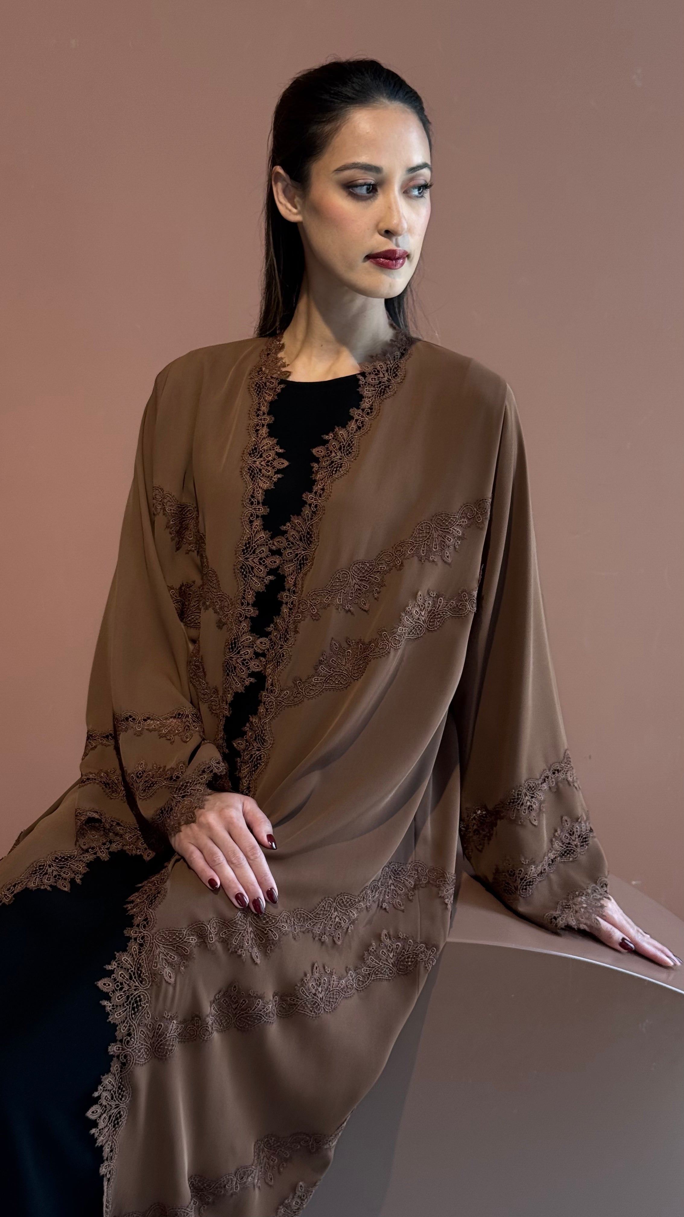 Mocha brown abaya