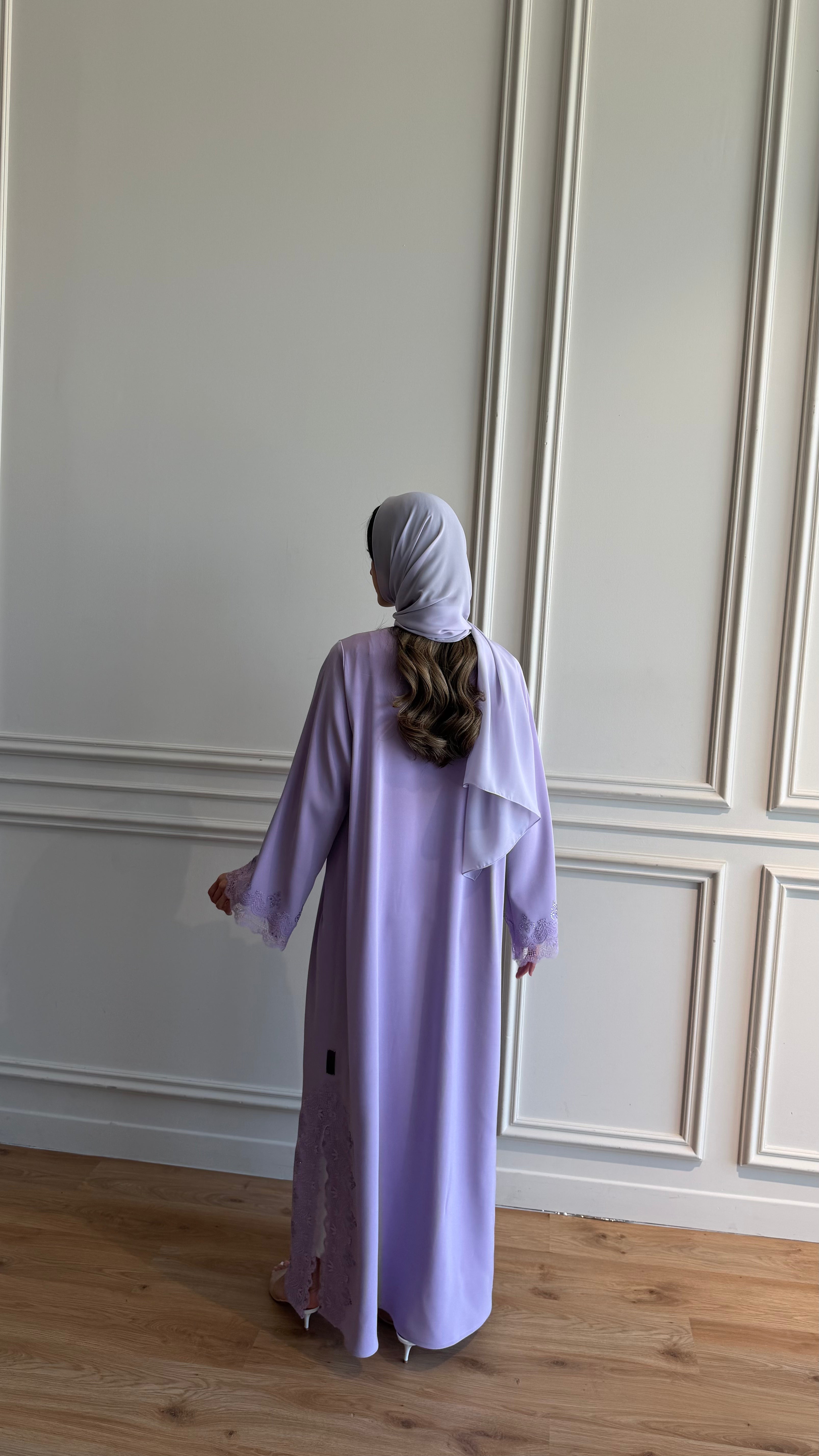 Lilac Crystal Abaya