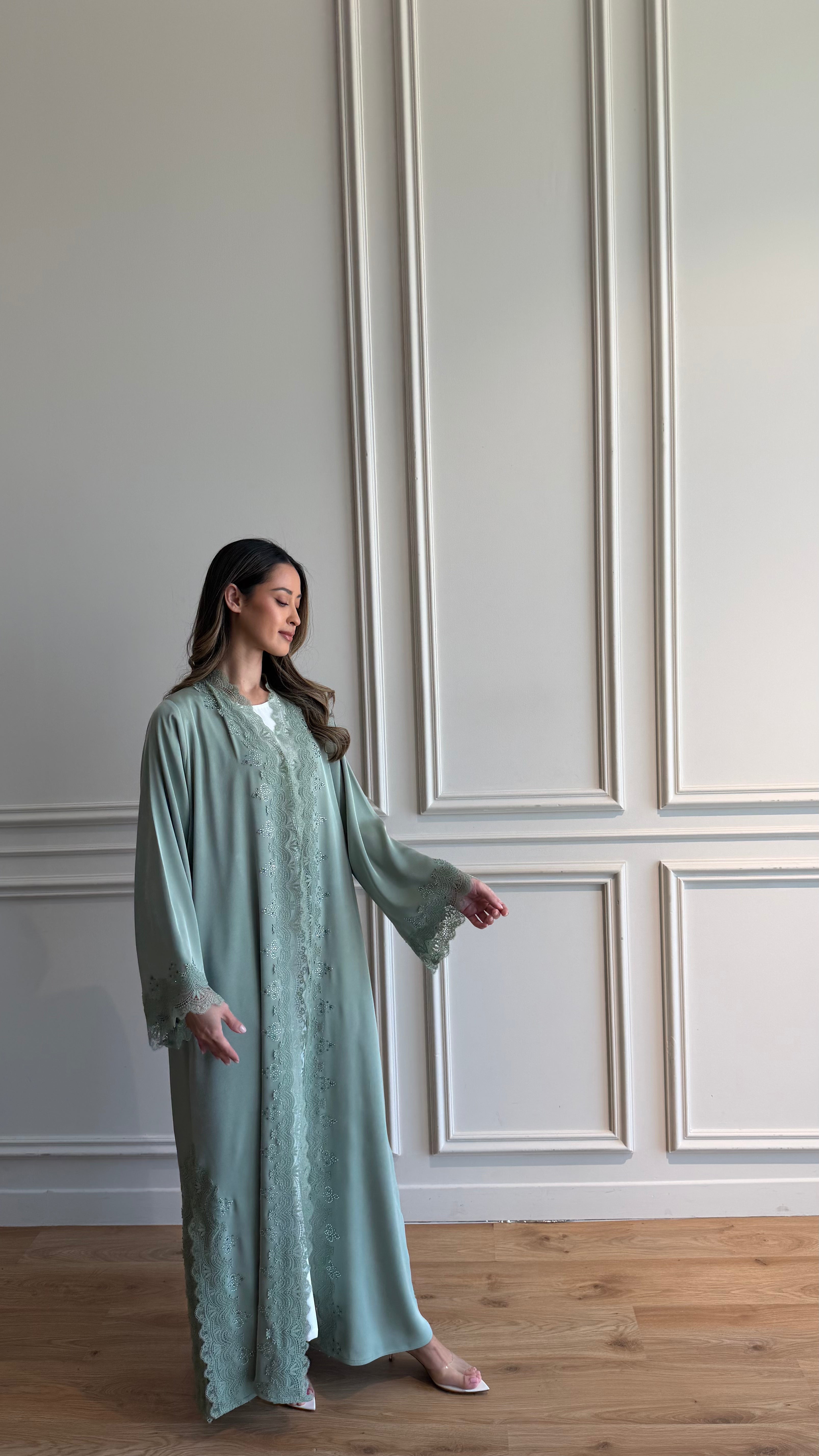 Green Crystal Abaya
