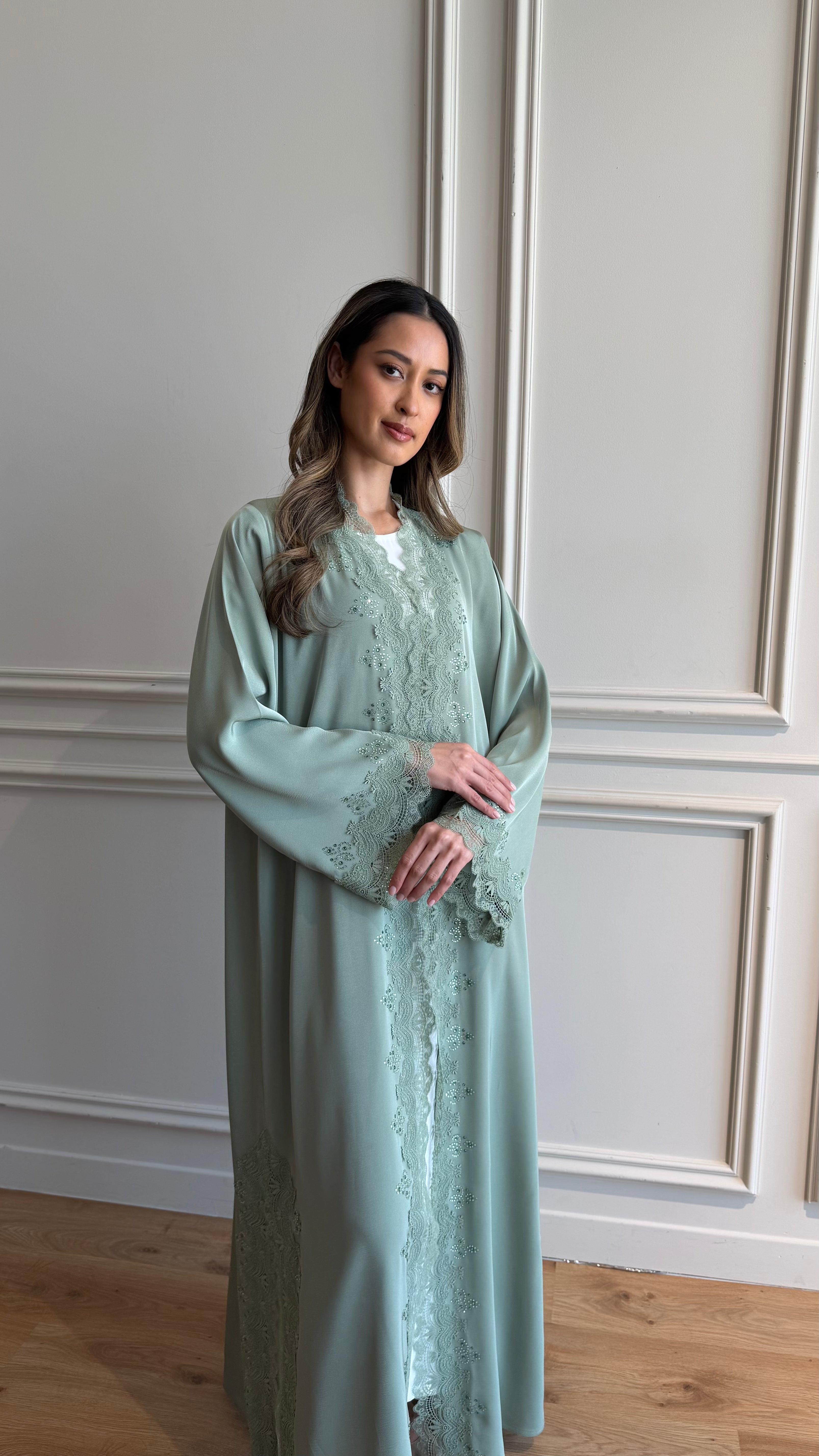 Green Crystal Abaya