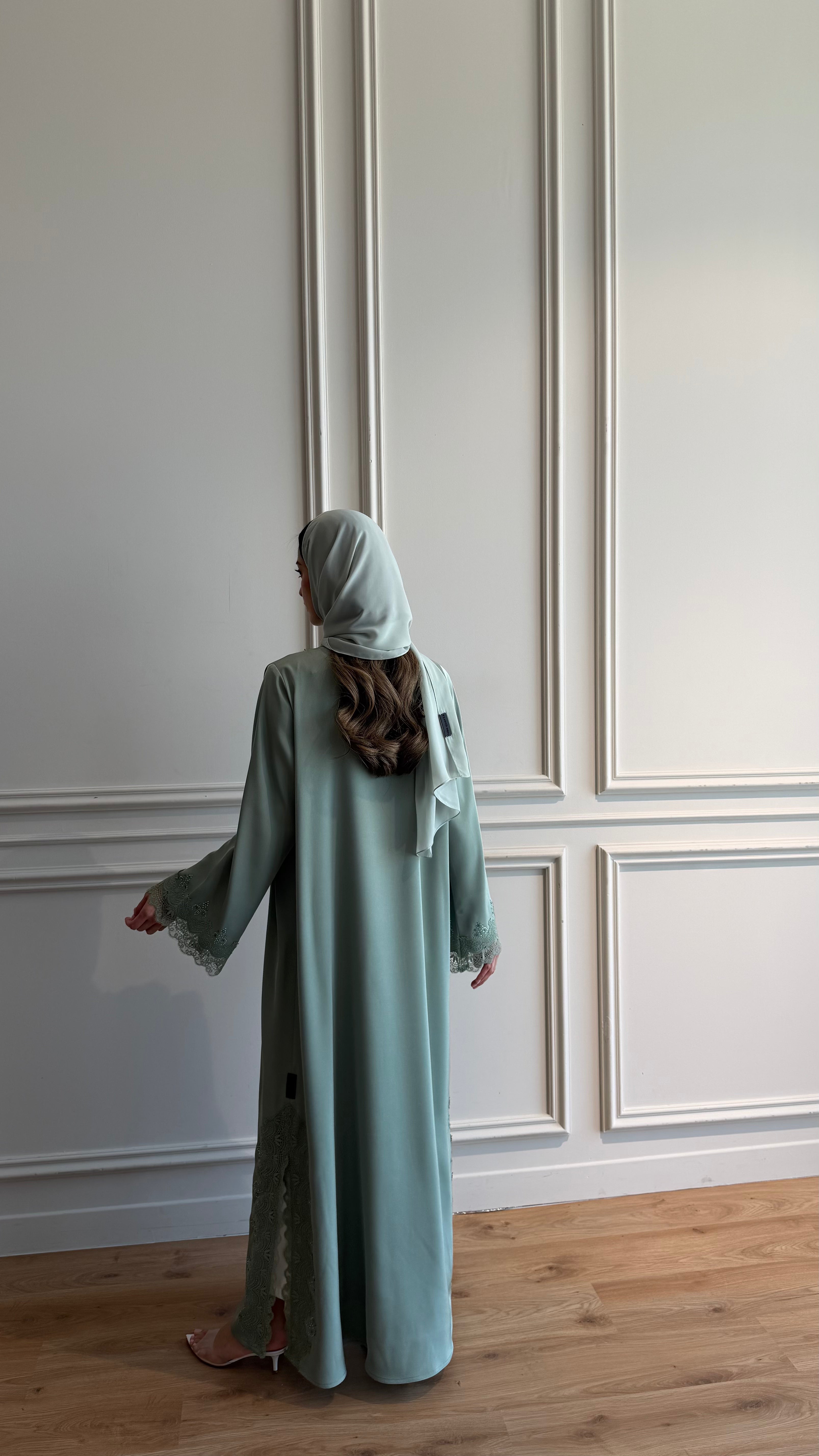 Green Crystal Abaya